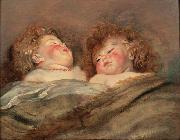 unknow artist Rubens Two Sleeping Children Germany oil painting artist
